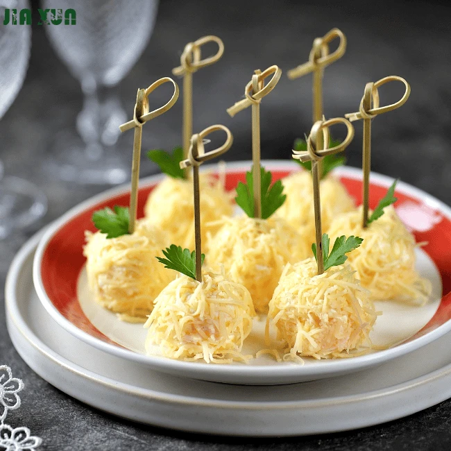 knotted bamboo skewer
